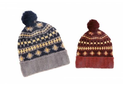 Tom Franks Men's Fairisle Bobble Hat